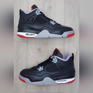 Nike Air Jordan 4 Retro Bred Reimagined FQ8213-006 Youth 6 /Womens 7.5 B Grades